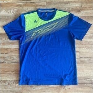 Adidas F-50 short sleeve training tee for men
Color blue/yellow
men size large